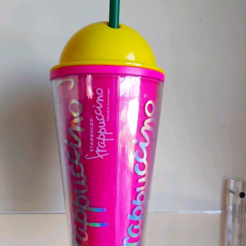 Starbucks reusable cup with straw